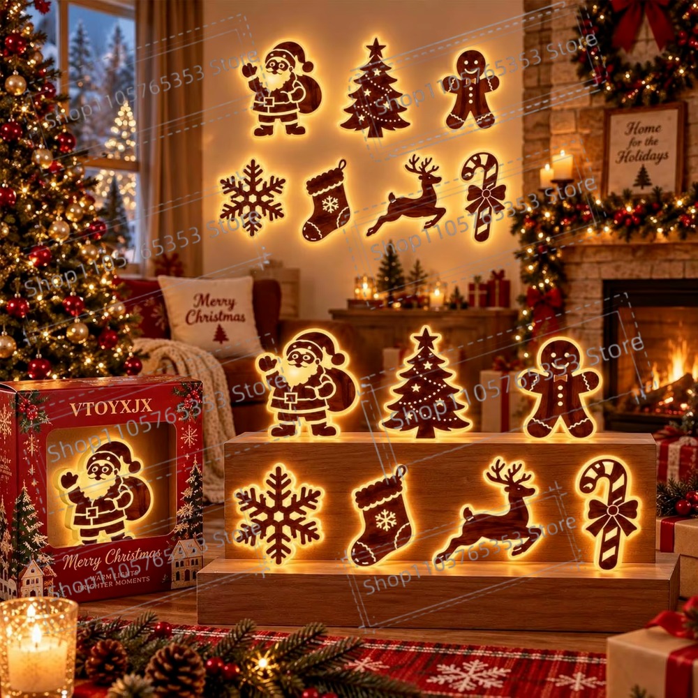 Up Lighting Decor - Décor de Noël 2027, renne lumineux,