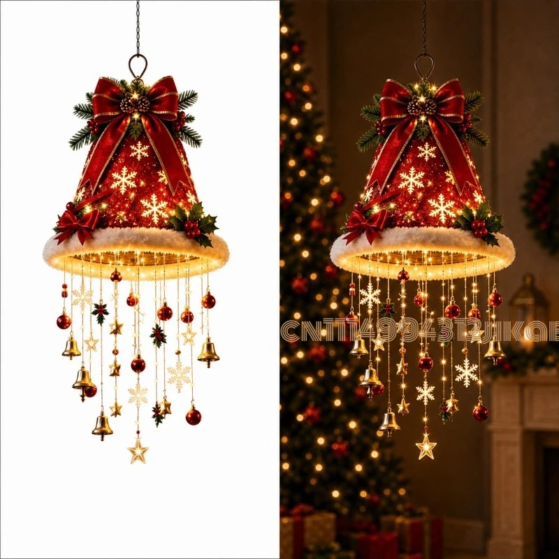 Lighting Christmas Decor - Lustre suspendu en forme de bonnet