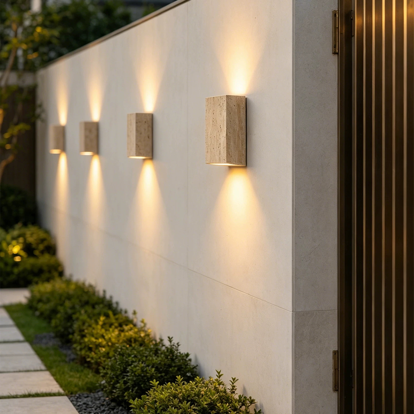 Decor Lighting Cy - Lampe murale extérieure en pierre jaune