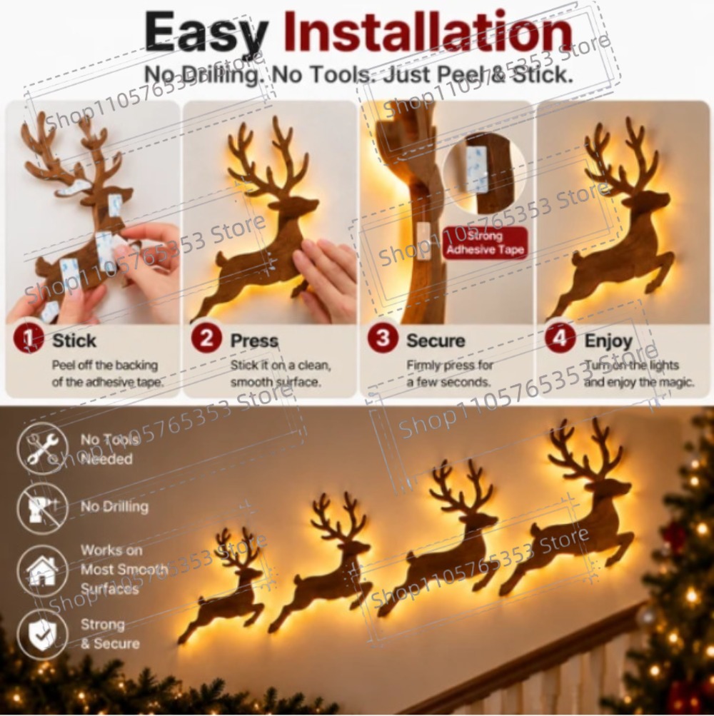Décor de Noël 2027, renne lumi - Up Lighting Decor avis et prix