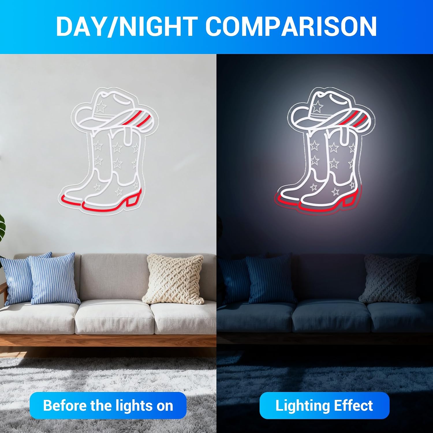 Enseigne néon LED pour bottes  - Lighting Decoration Ideas avis et prix